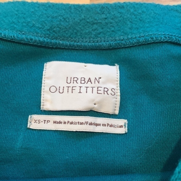 Urban Outfitters Long Sleeve Crewneck Crop Top Black & Teal Women’s XS - Picture 3 of 11